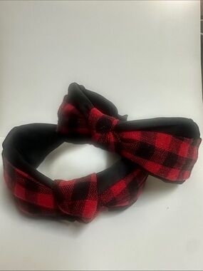 Set of Buffalo Plaid Knot Headbands
